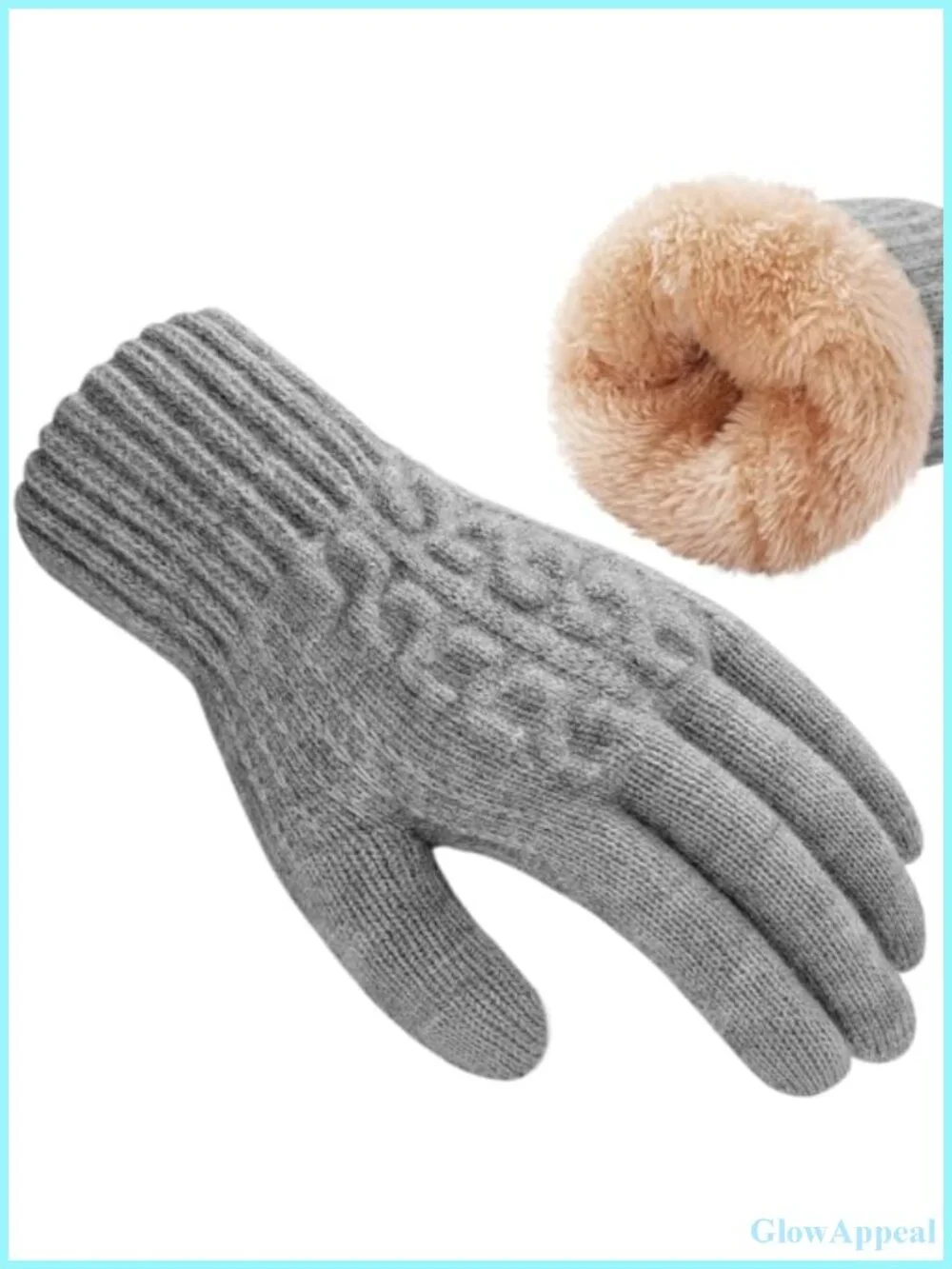 Thermal Winter Gloves for Women - Touchscreen Knit Fleece Lined Cold Weather